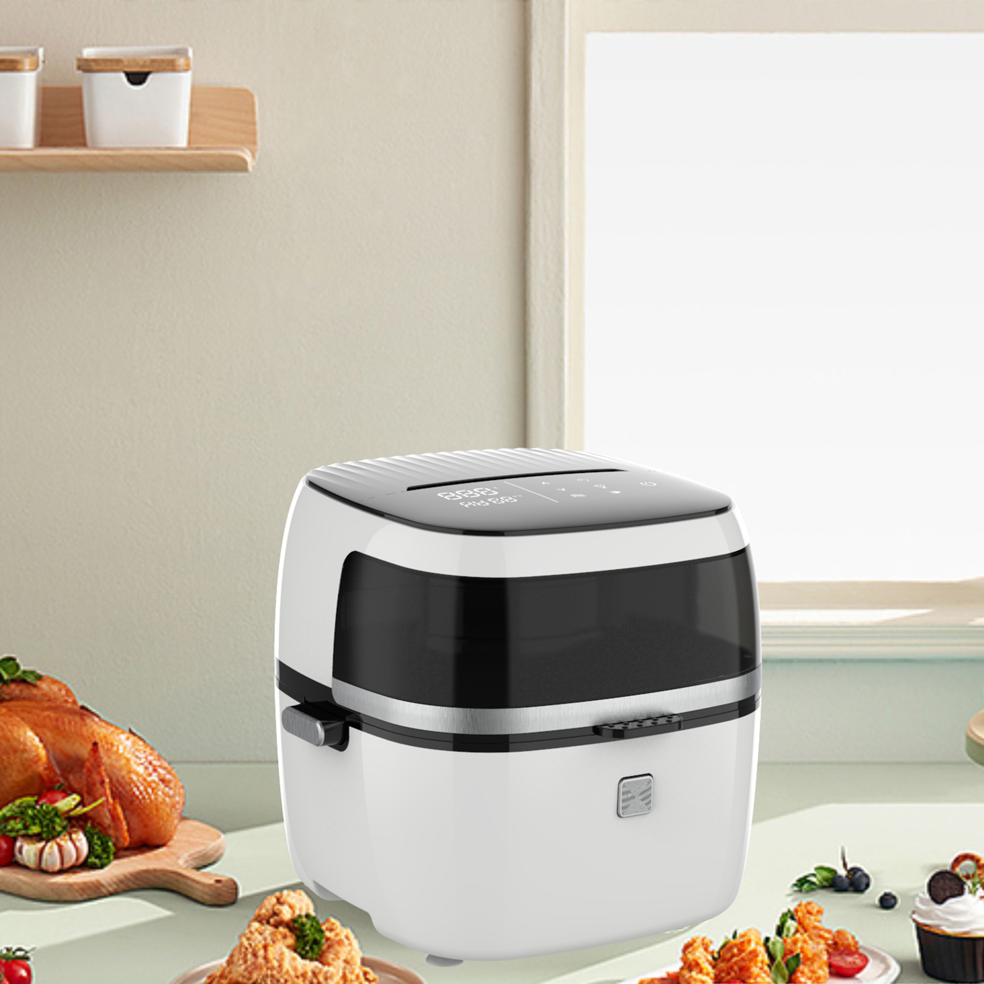 2024トップタッチパネル調整可能な温度電気エアフライヤークッキングマシンYYZG-650A